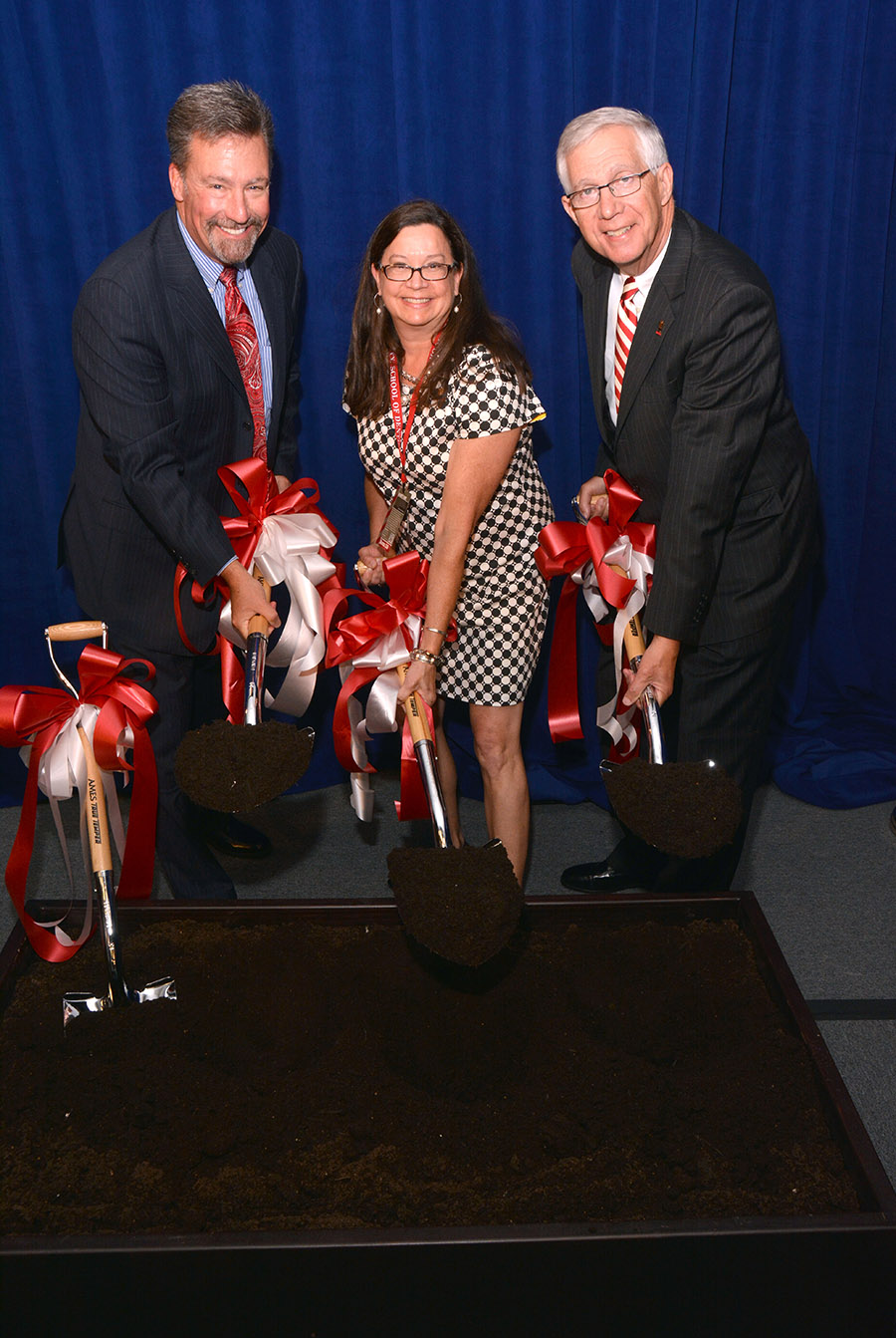 John Hoffman at a groundbreaking ceremony.